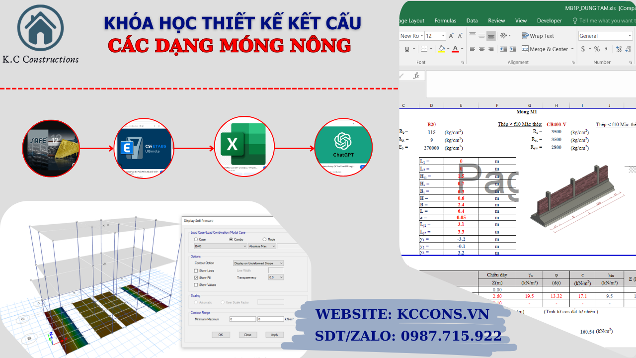Làm chủ thiết kế các dạng móng nông