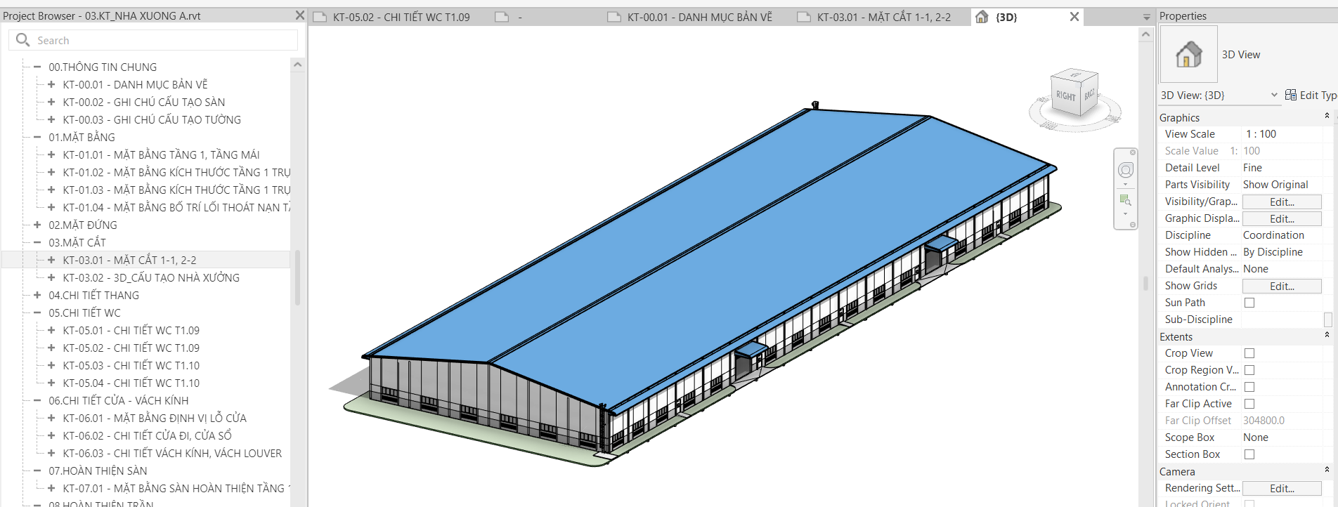 File Revit Nhà Xưởng