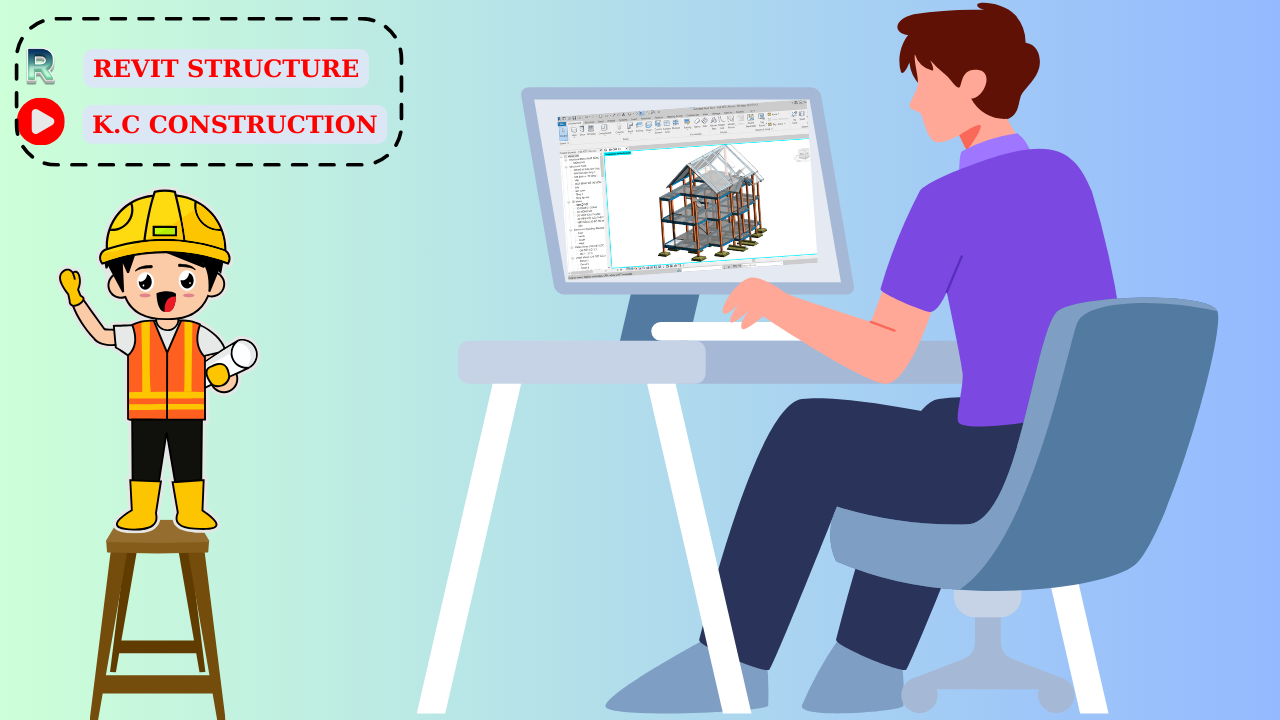 Học viên thực hành dựng mô hình kết cấu trên Revit